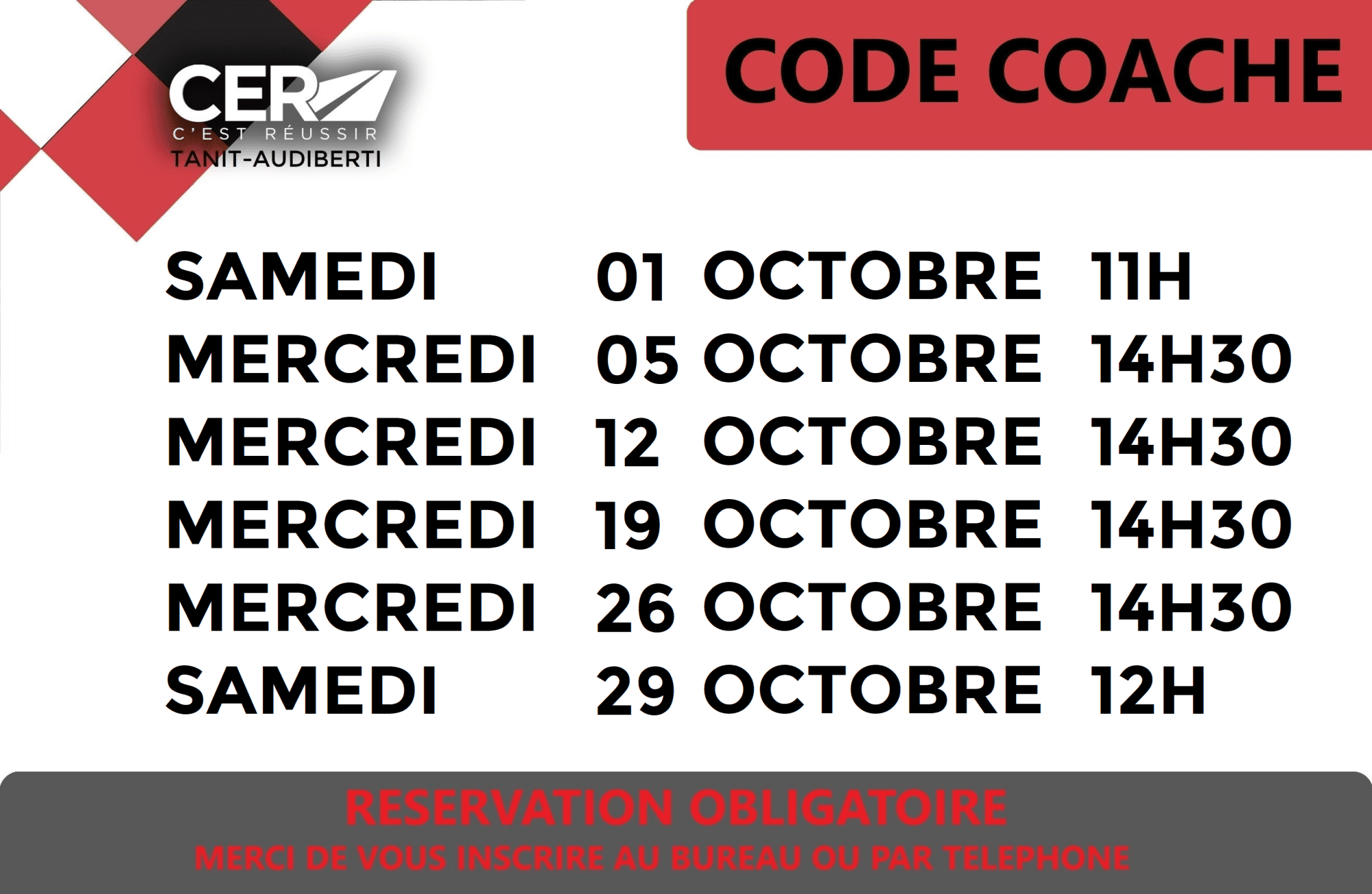 Code coaché OCTOBRE 2022