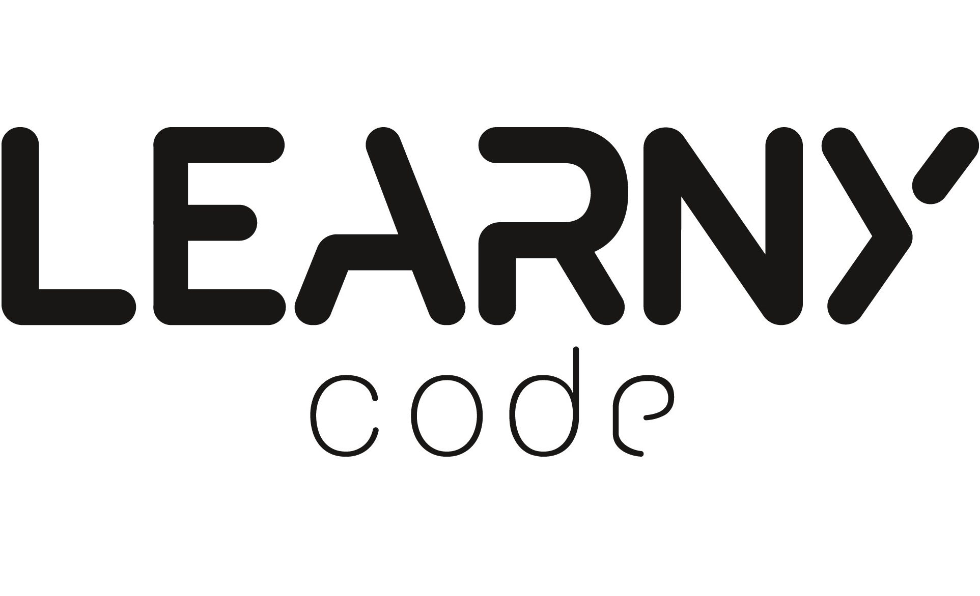 Logo Learny code typo seule noir