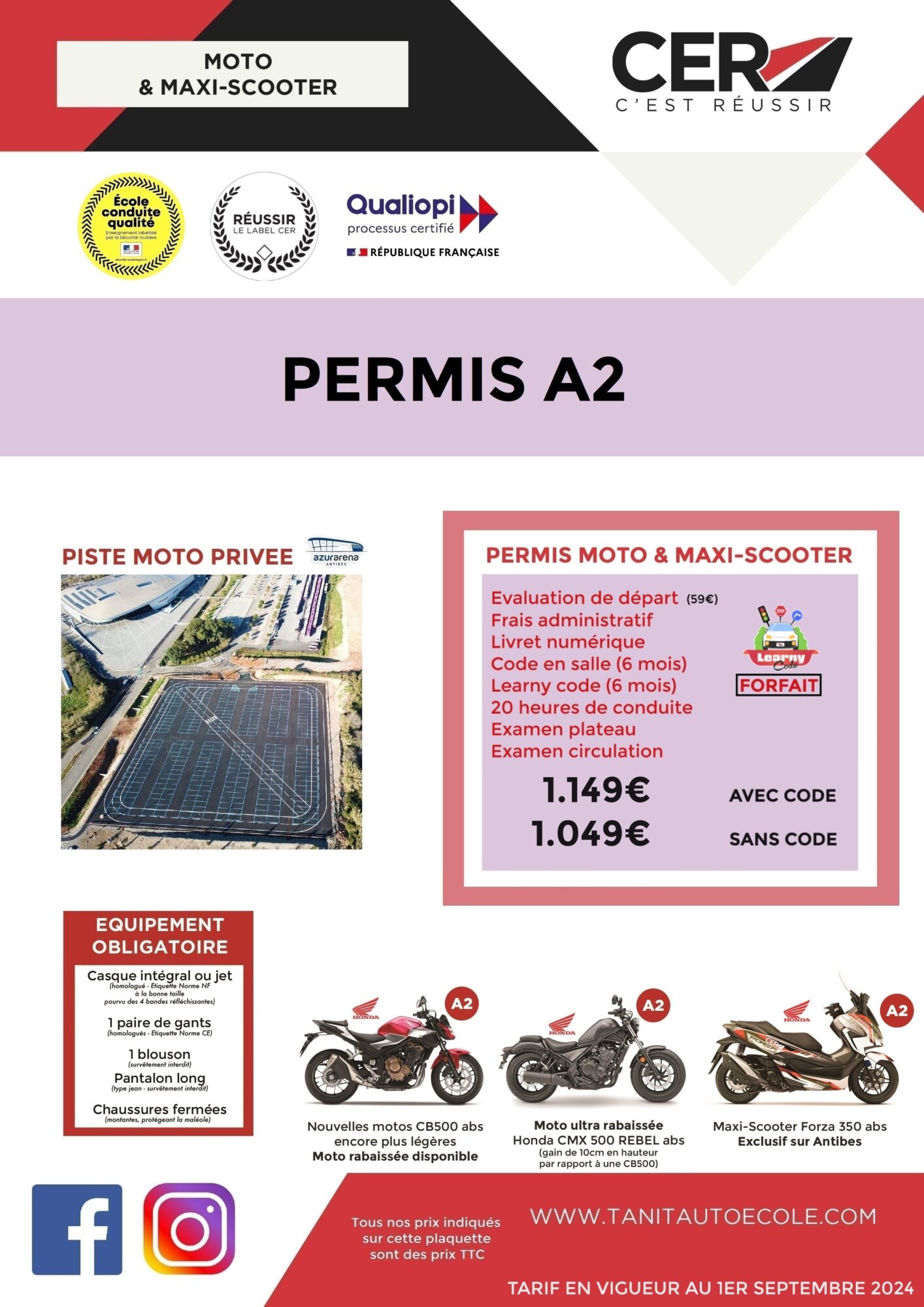 Permis A2 SEPT 2024